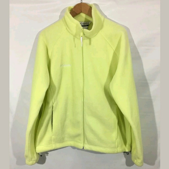 yellow columbia fleece jacket